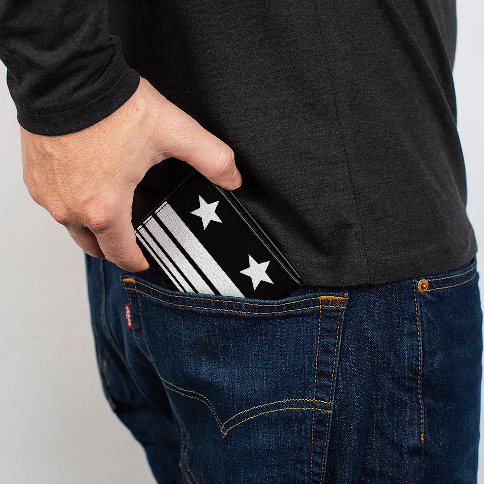 Bi-Fold Wallet - Americana Stars & Stripes4 Black White Bi-Fold Wallets Buckle-Down