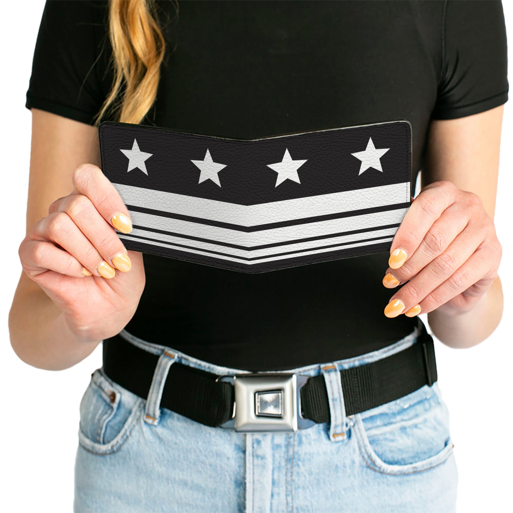 Bi-Fold Wallet - Americana Stars & Stripes4 Black White Bi-Fold Wallets Buckle-Down