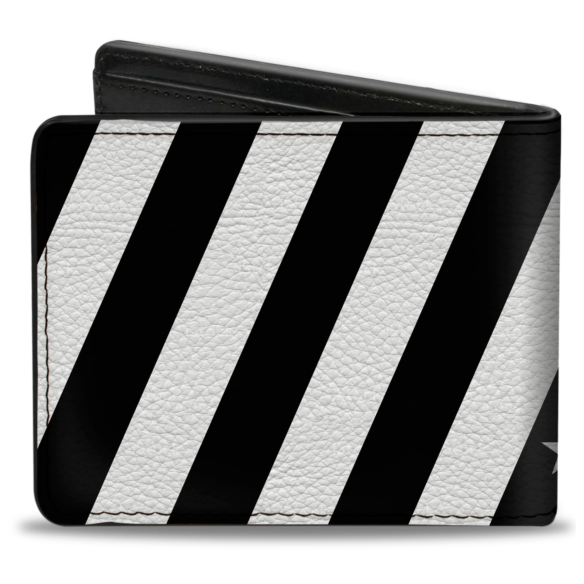 Bi-Fold Wallet - American Flag Diagonal Black White Bi-Fold Wallets Buckle-Down
