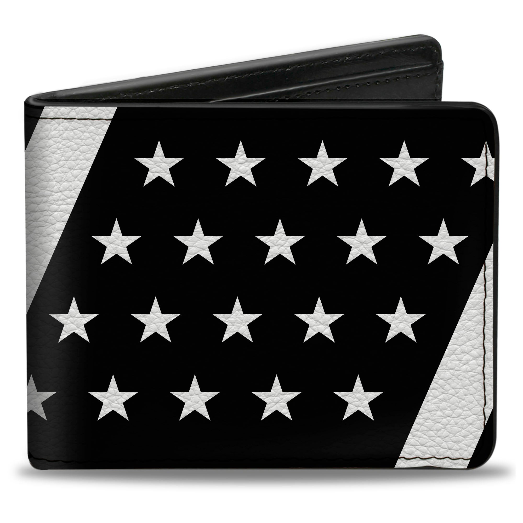 Bi-Fold Wallet - American Flag Diagonal Black White Bi-Fold Wallets Buckle-Down