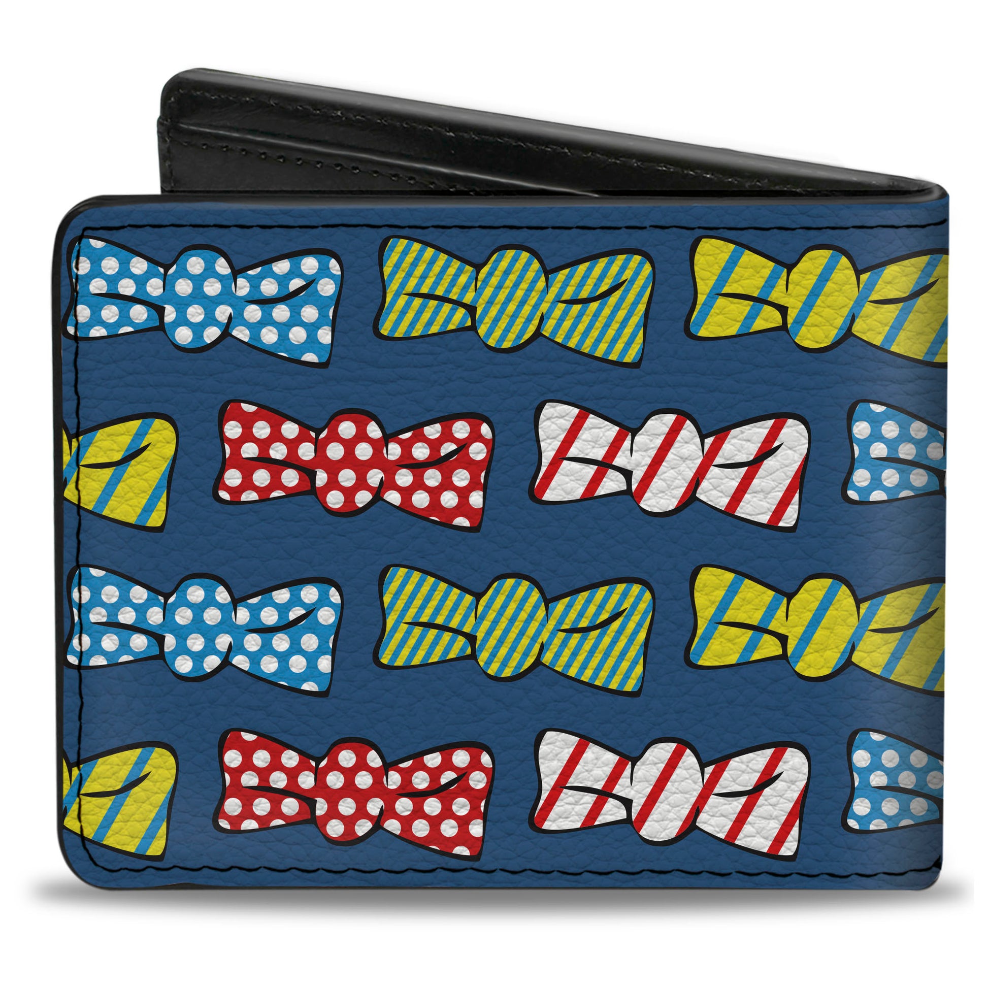 Bi-Fold Wallet - Bowties Blue Multi Color Bi-Fold Wallets Buckle-Down
