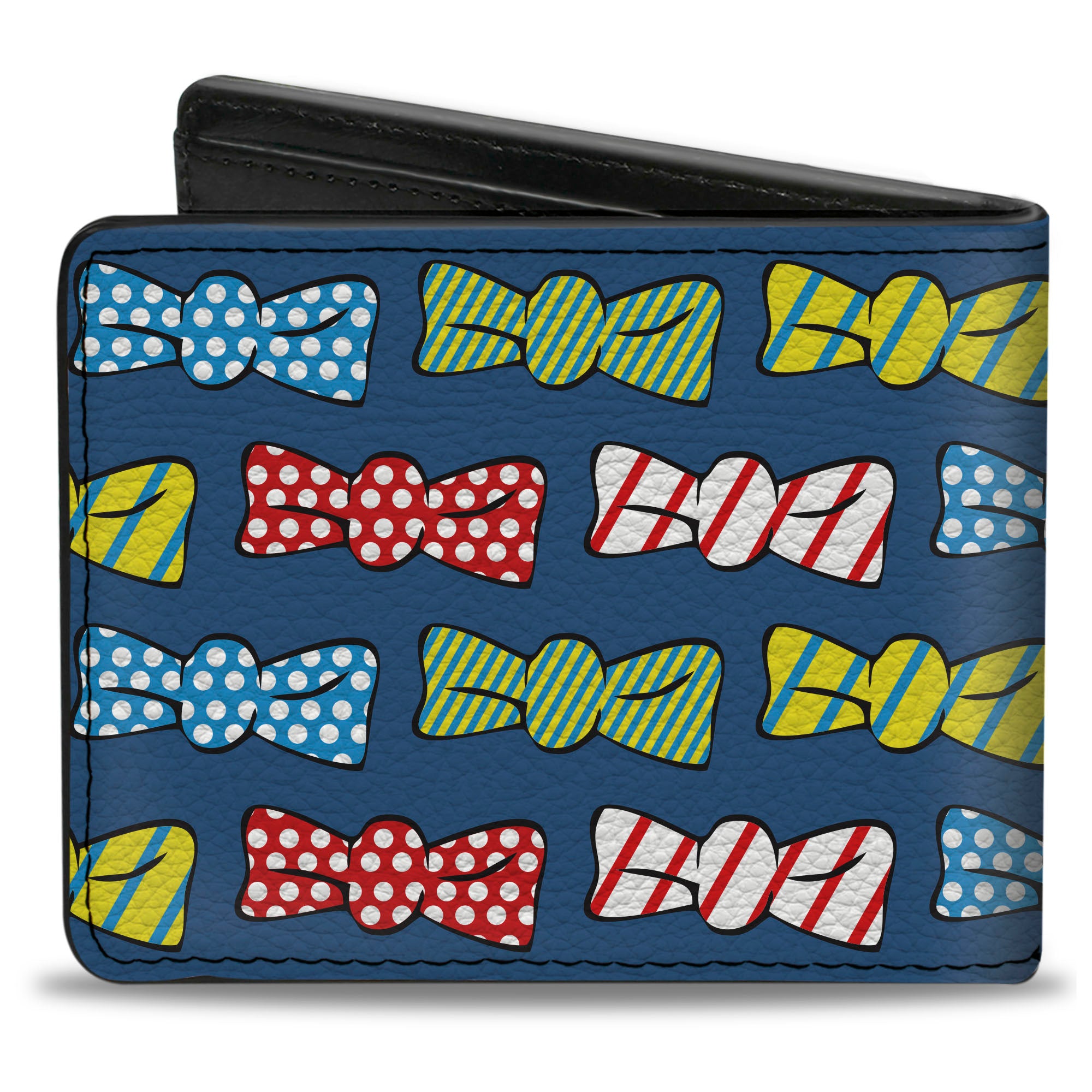 Bi-Fold Wallet - Bowties Blue Multi Color Bi-Fold Wallets Buckle-Down