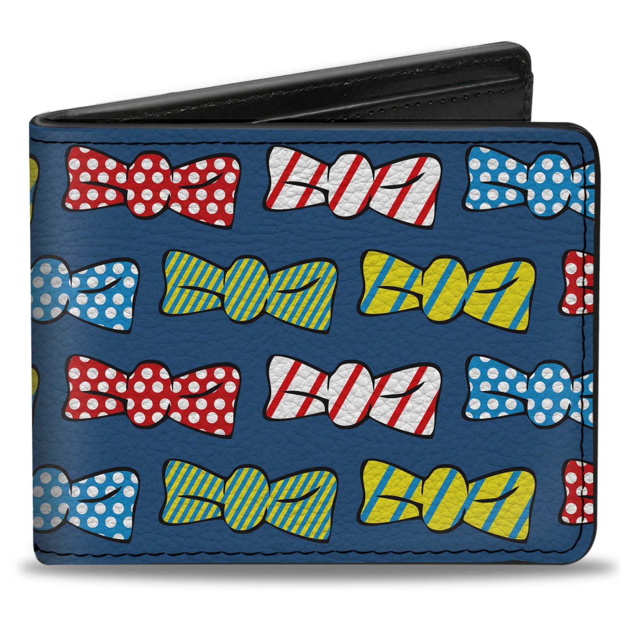 Bi-Fold Wallet - Bowties Blue Multi Color Bi-Fold Wallets Buckle-Down