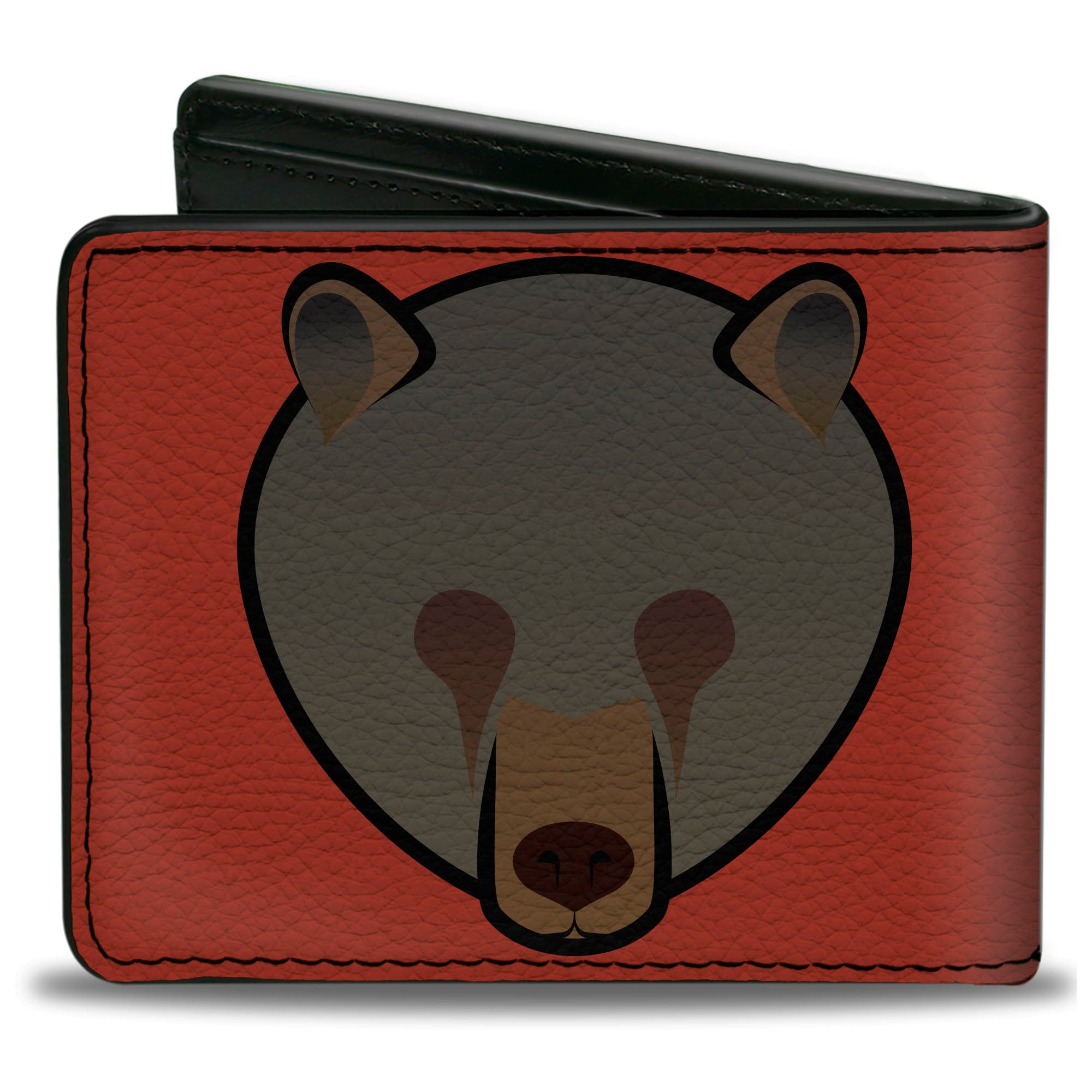 Bi-Fold Wallet - Brown Bear Repeat Orange Bi-Fold Wallets Buckle-Down