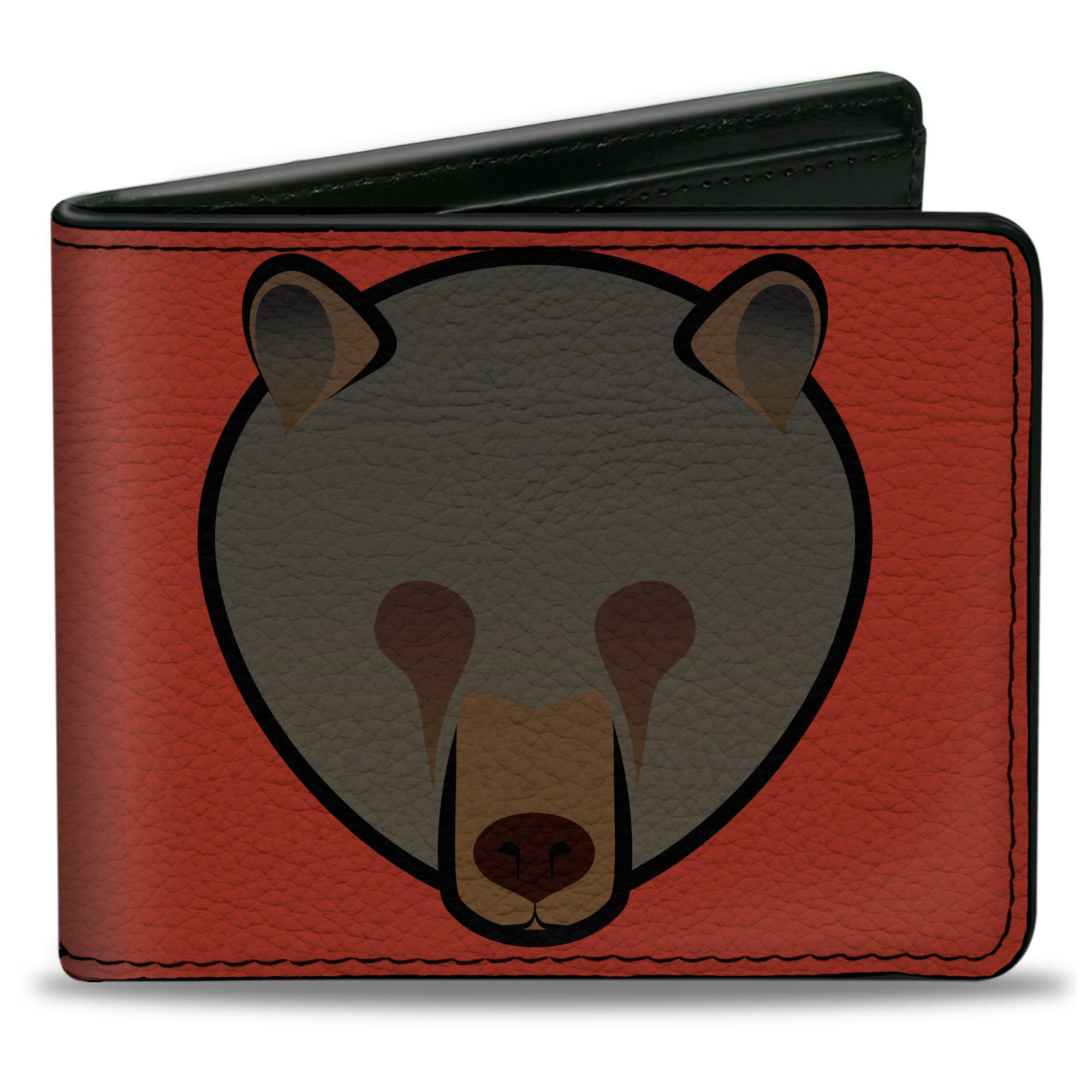 Bi-Fold Wallet - Brown Bear Repeat Orange Bi-Fold Wallets Buckle-Down
