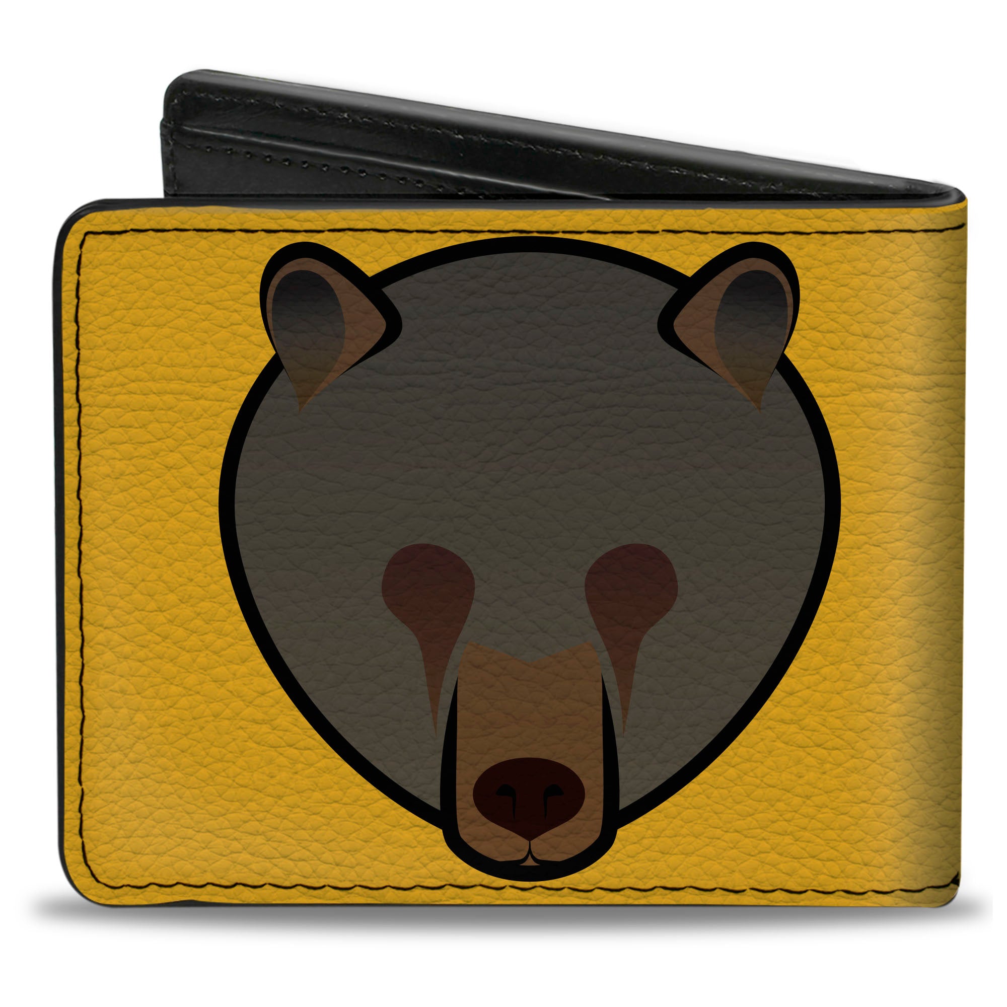 Bi-Fold Wallet - Brown Bear Repeat Yellow Bi-Fold Wallets Buckle-Down