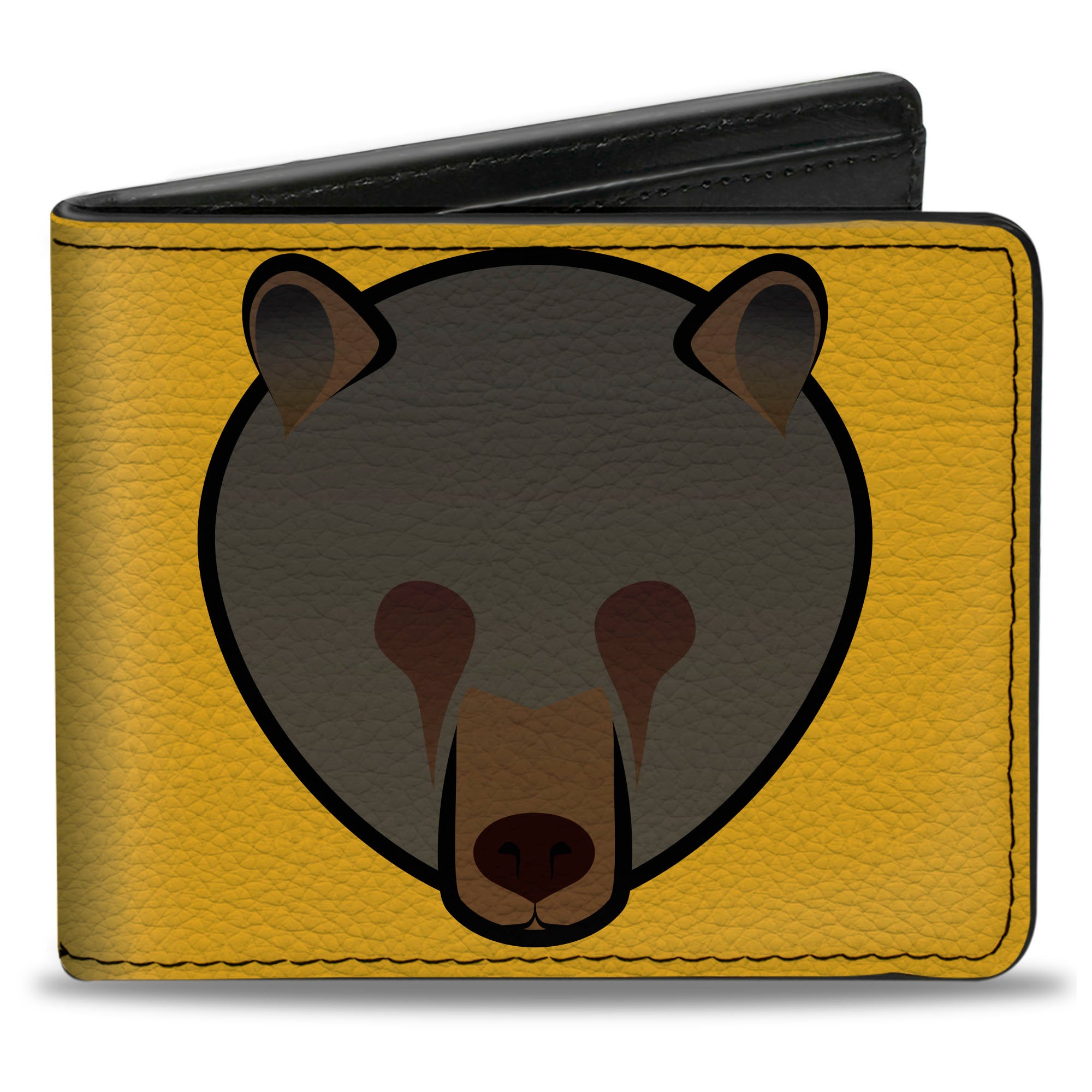 Bi-Fold Wallet - Brown Bear Repeat Yellow Bi-Fold Wallets Buckle-Down