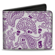 Bi-Fold Wallet - Bandana Skulls White Purple Bi-Fold Wallets Buckle-Down