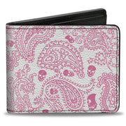 Bi-Fold Wallet - Bandana Skulls White Pink Bi-Fold Wallets Buckle-Down