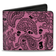 Bi-Fold Wallet - Bandana Skulls Pink Black Bi-Fold Wallets Buckle-Down