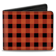 Bi-Fold Wallet - Buffalo Plaid Black Orange Bi-Fold Wallets Buckle-Down