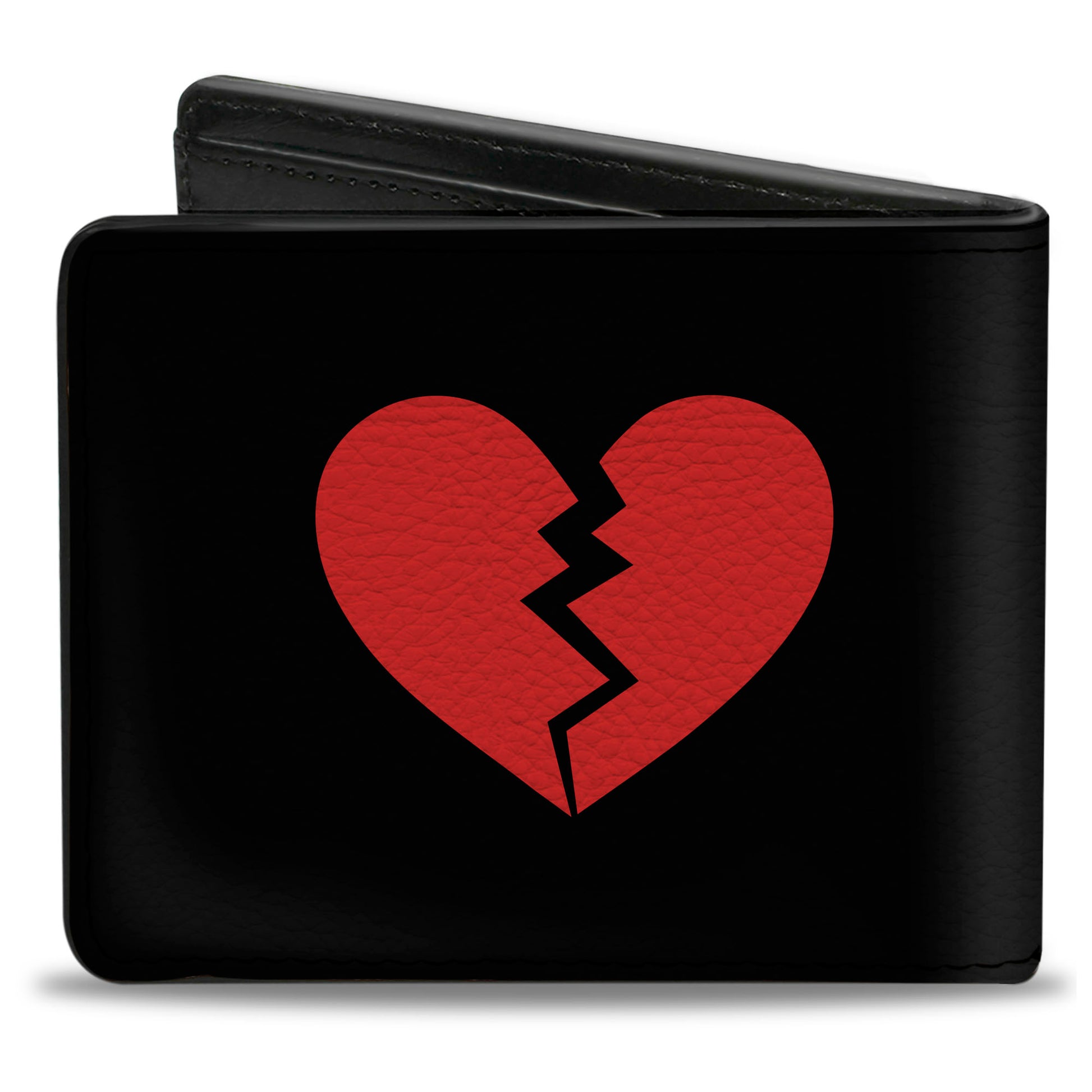 Bi-Fold Wallet - Broken Heart MEH Black/Red/White Bi-Fold Wallets Buckle-Down