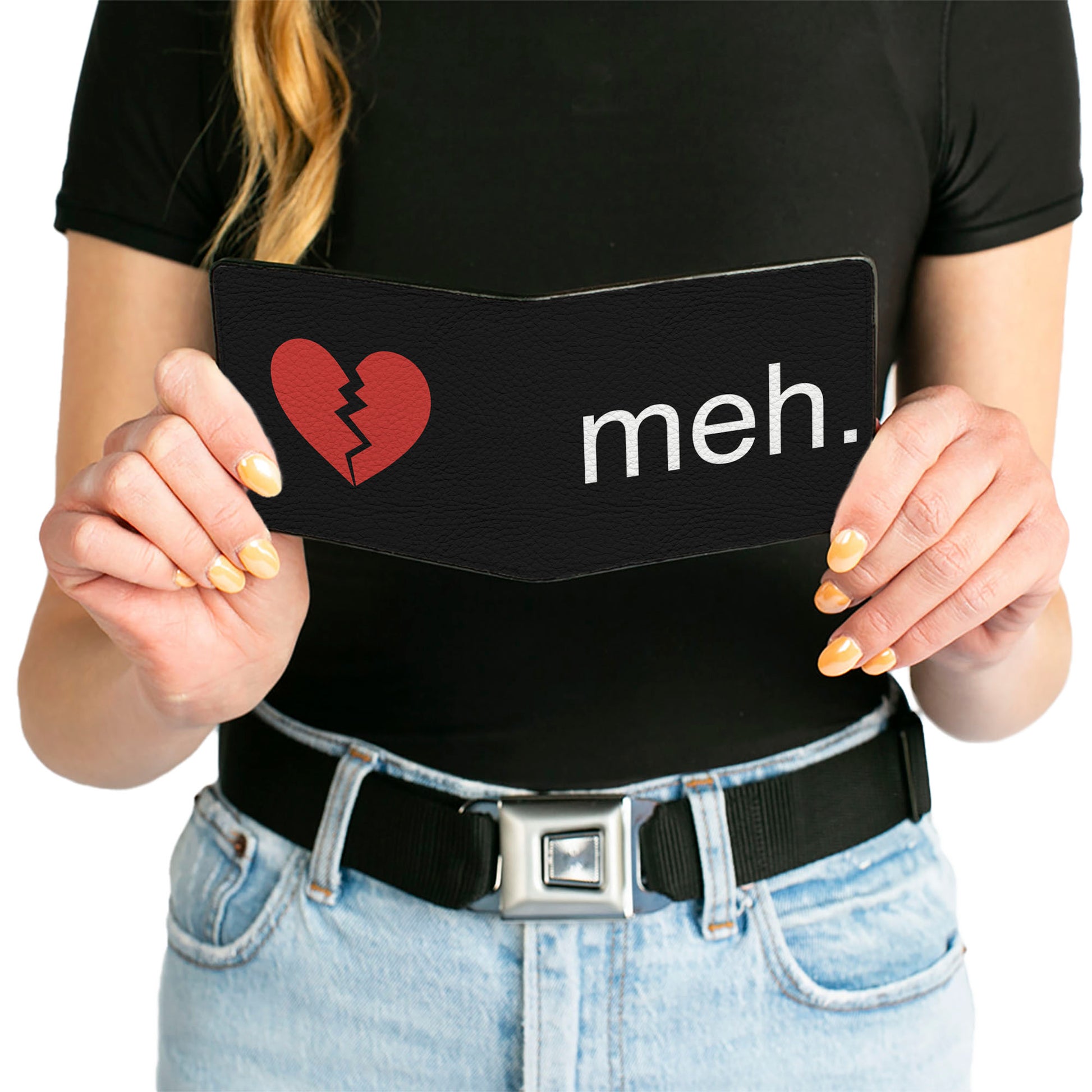 Bi-Fold Wallet - Broken Heart MEH Black/Red/White Bi-Fold Wallets Buckle-Down