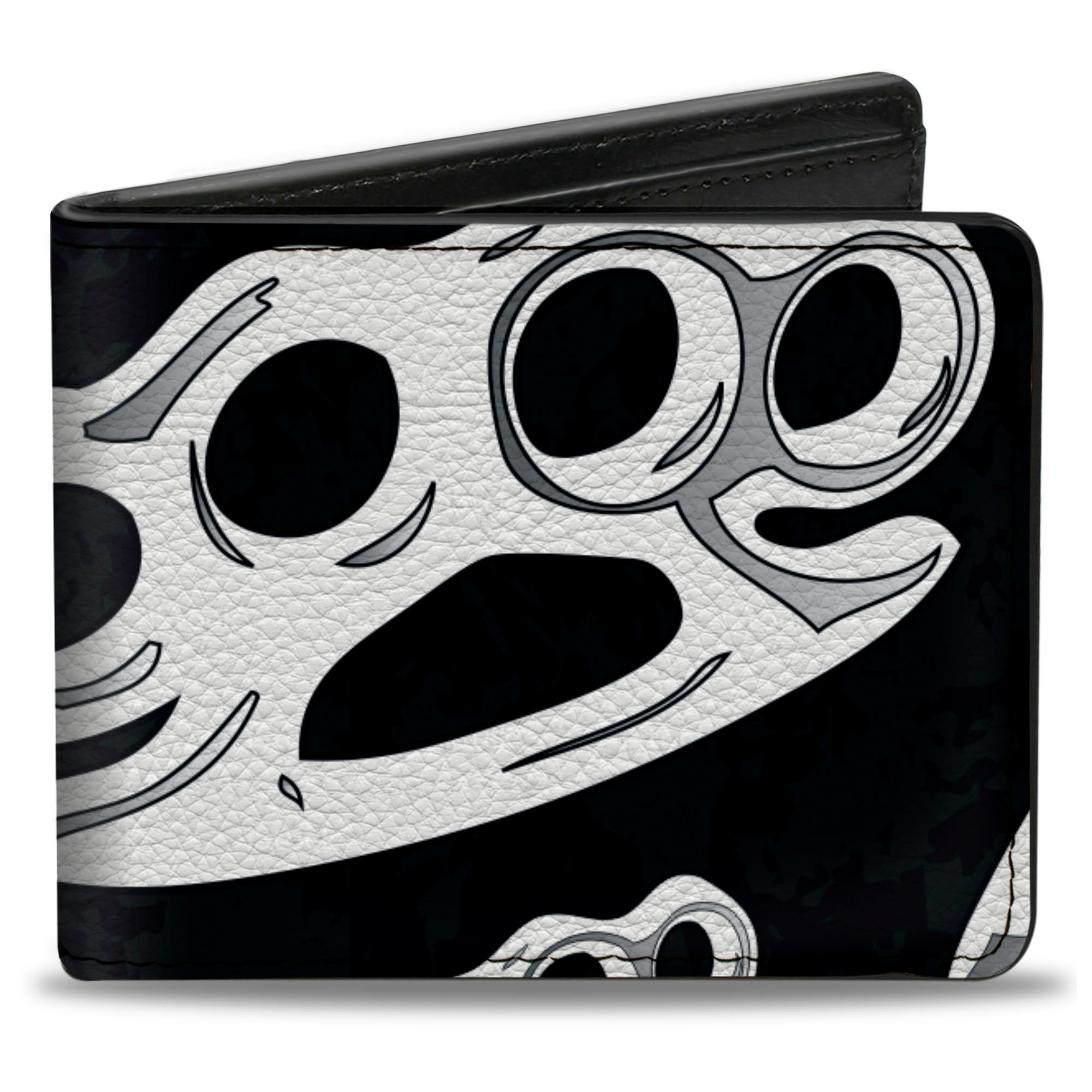 Bi-Fold Wallet - Brass Knuckles Black White Bi-Fold Wallets Buckle-Down