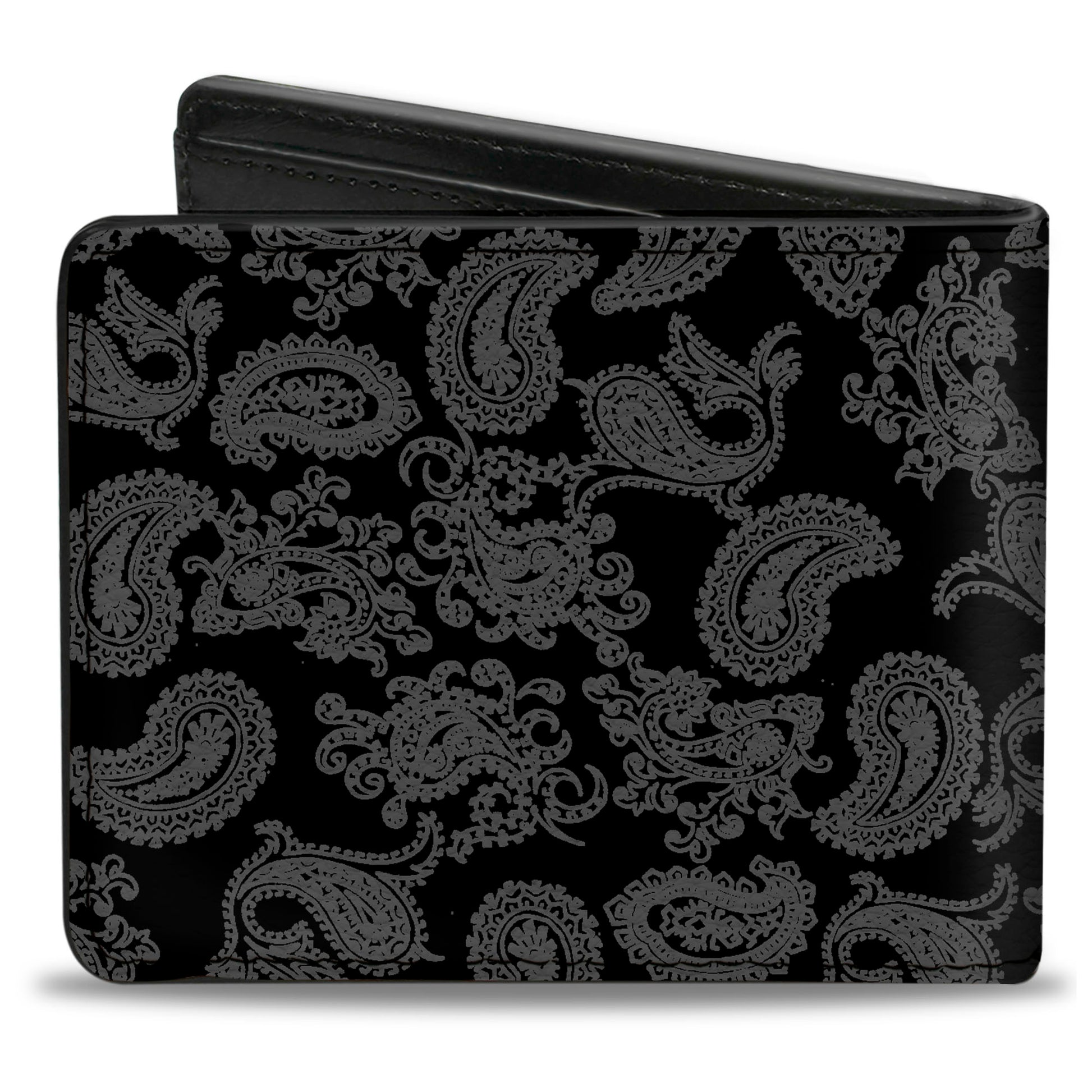 Bi-Fold Wallet - Bandana Black Gray Bi-Fold Wallets Buckle-Down