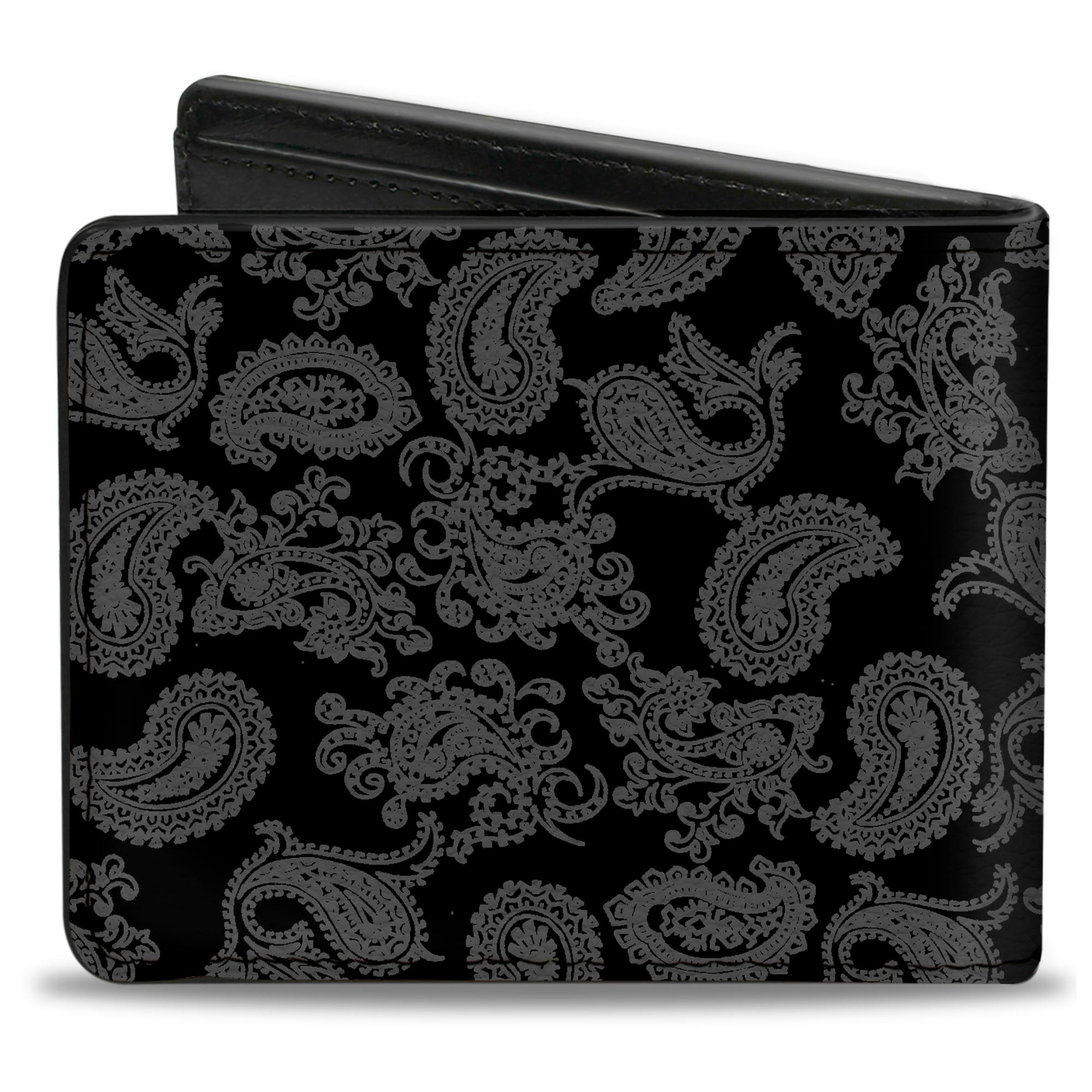Bi-Fold Wallet - Bandana Black Gray Bi-Fold Wallets Buckle-Down