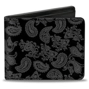 Bi-Fold Wallet - Bandana Black Gray Bi-Fold Wallets Buckle-Down
