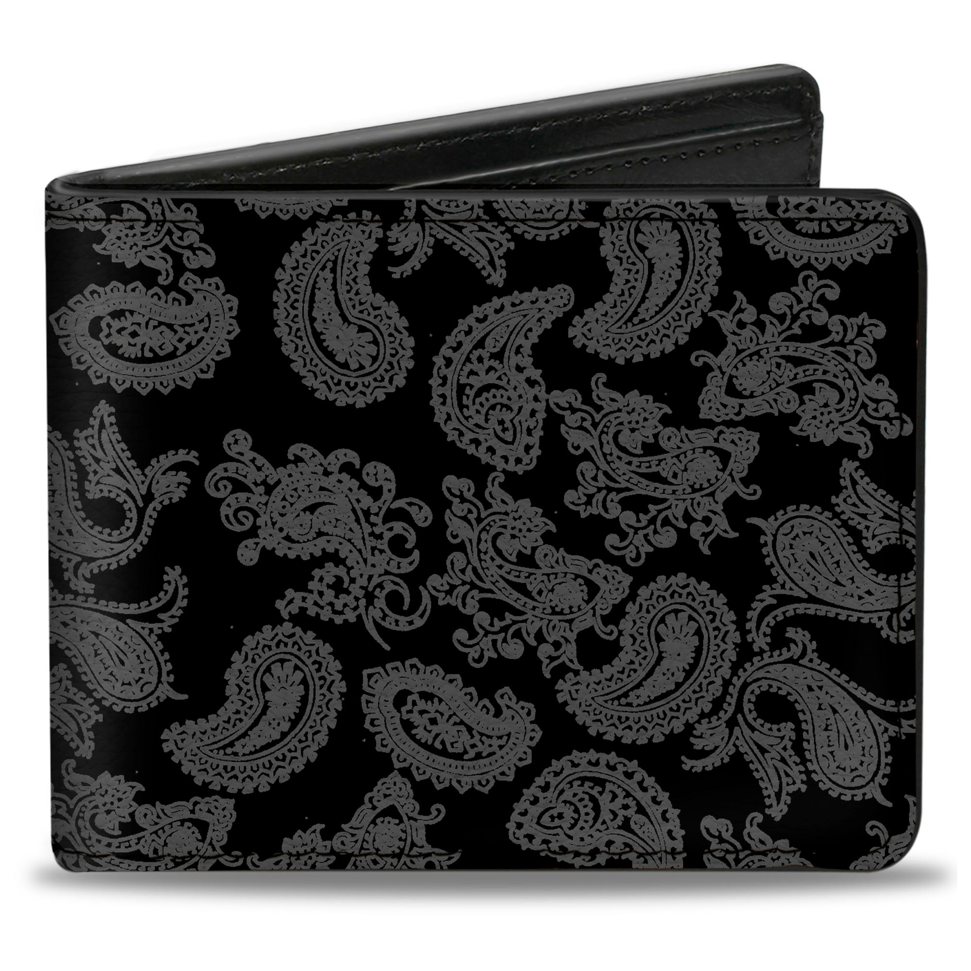 Bi-Fold Wallet - Bandana Black Gray Bi-Fold Wallets Buckle-Down