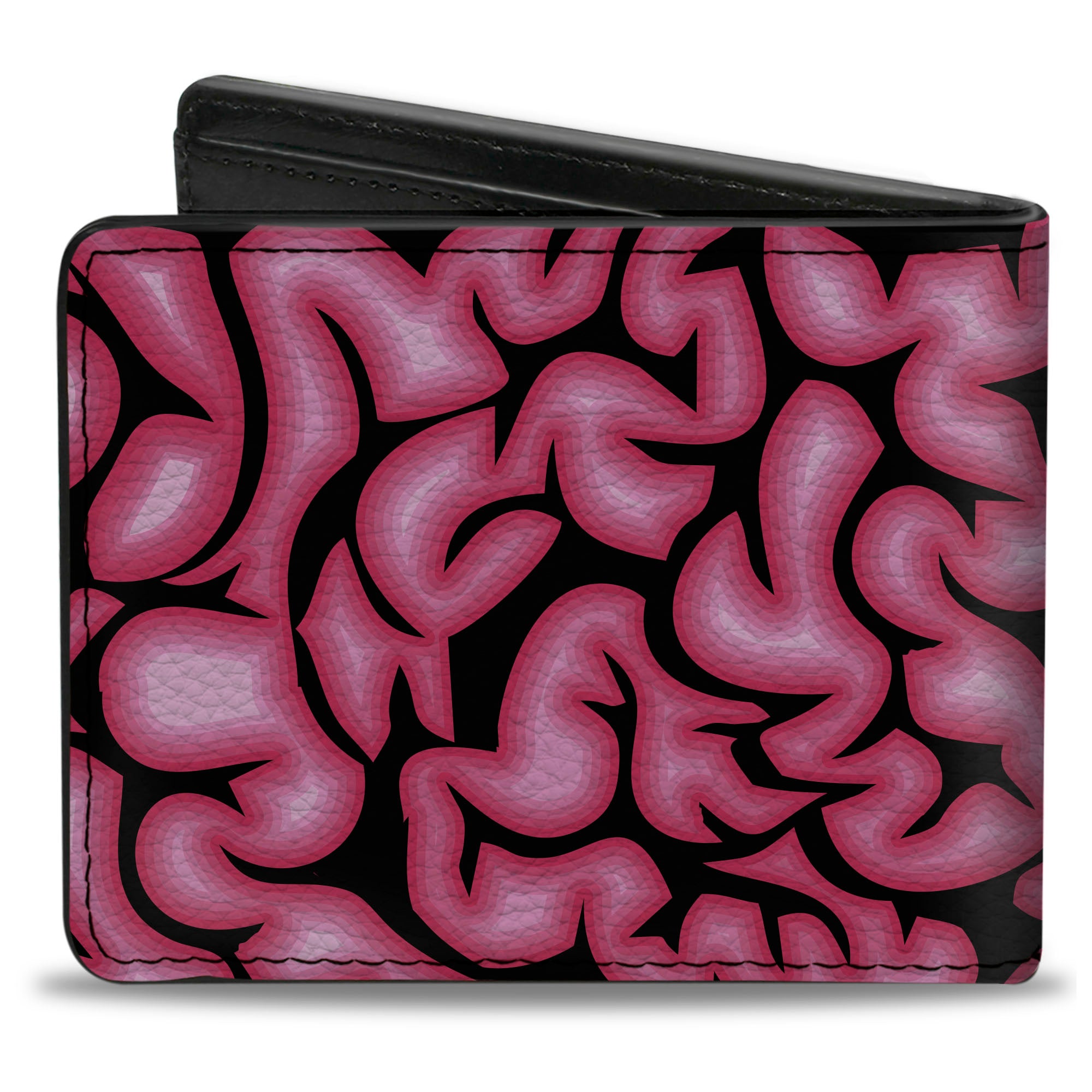 Bi-Fold Wallet - Brains Black Pink Bi-Fold Wallets Buckle-Down