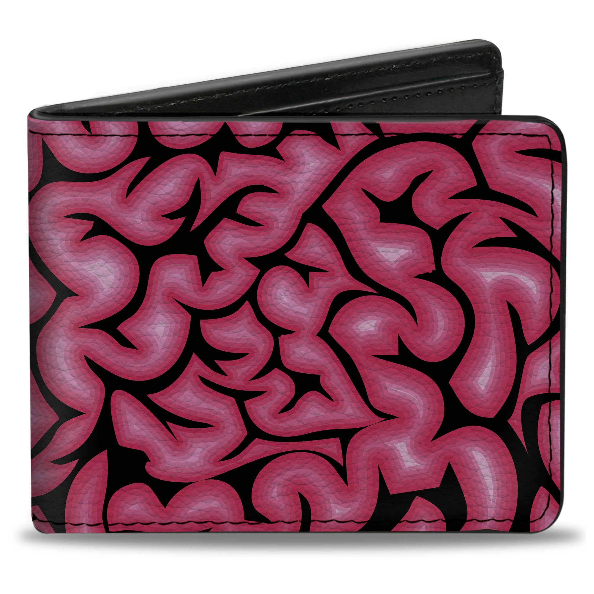 Bi-Fold Wallet - Brains Black Pink Bi-Fold Wallets Buckle-Down
