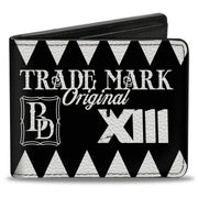 Bi-Fold Wallet - Buckle-Down Skull MAKE YOUR FATE Black White Bi-Fold Wallets Buckle-Down