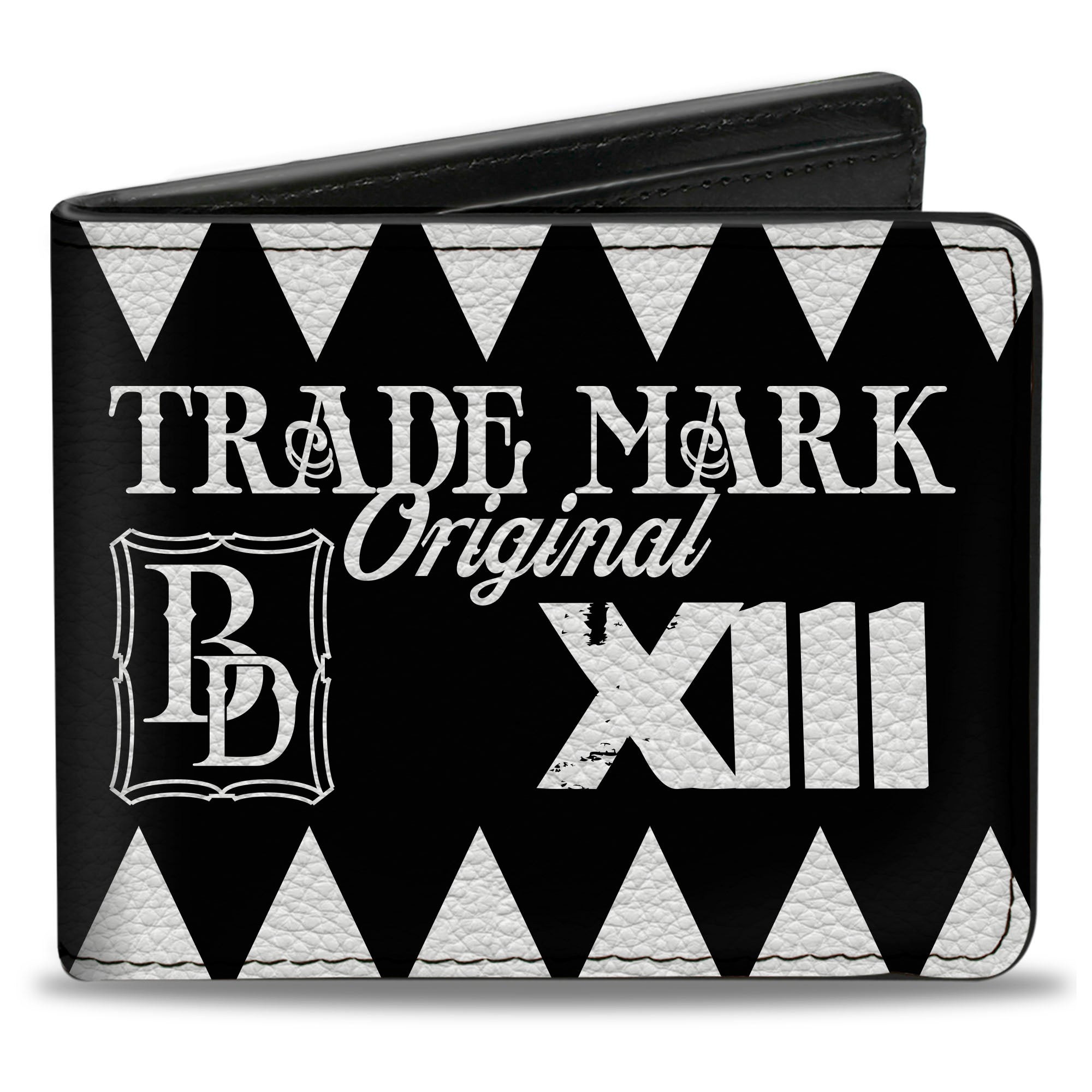 Bi-Fold Wallet - Buckle-Down Skull MAKE YOUR FATE Black White Bi-Fold Wallets Buckle-Down