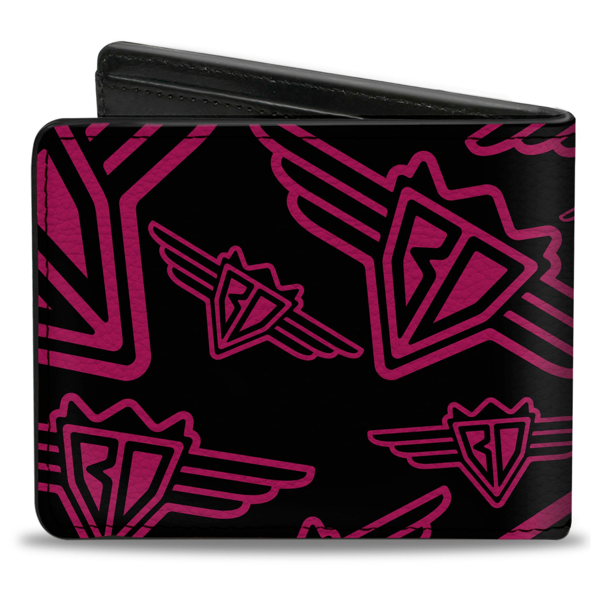 Bi-Fold Wallet - Buckle-Down BD Logo Scattered Black Fuchsia Bi-Fold Wallets Buckle-Down