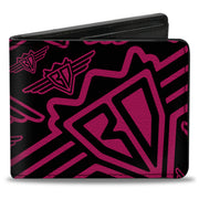 Bi-Fold Wallet - Buckle-Down BD Logo Scattered Black Fuchsia Bi-Fold Wallets Buckle-Down