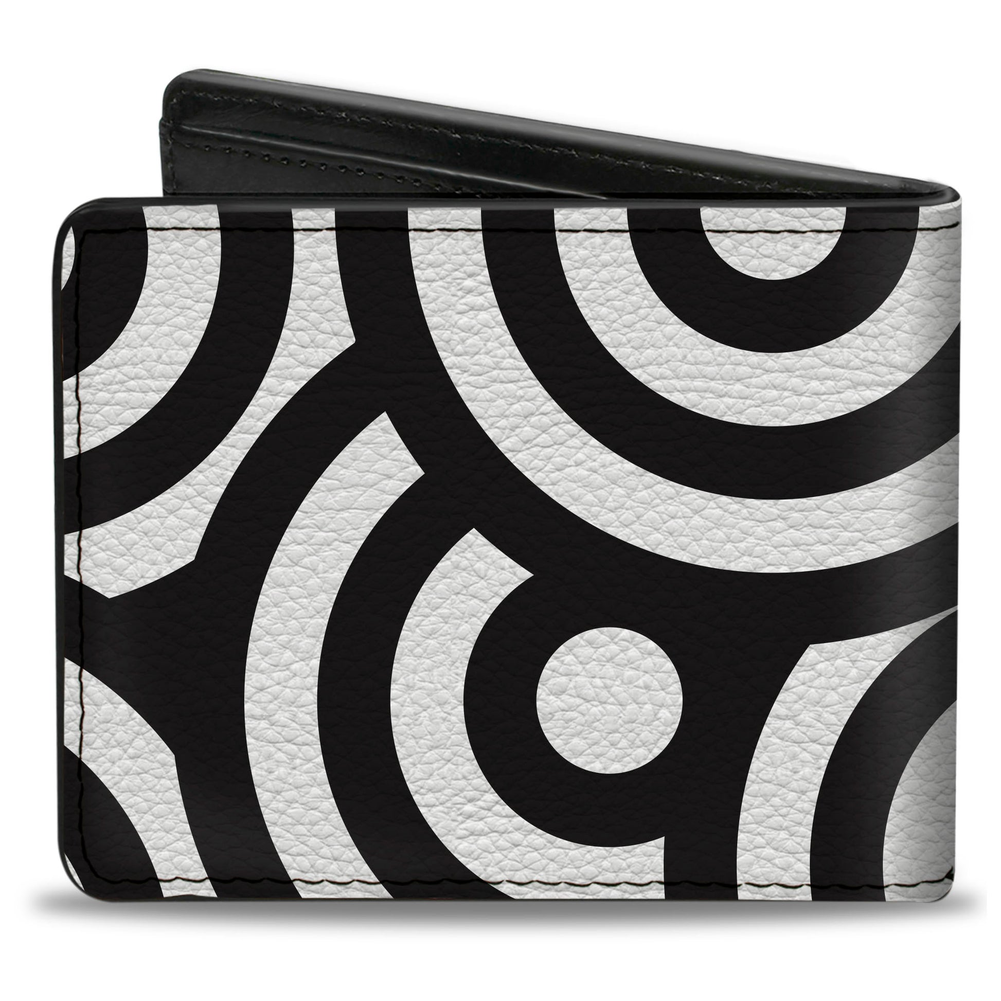 Bi-Fold Wallet - Bullseye Stacked Black White Bi-Fold Wallets Buckle-Down