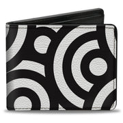 Bi-Fold Wallet - Bullseye Stacked Black White Bi-Fold Wallets Buckle-Down