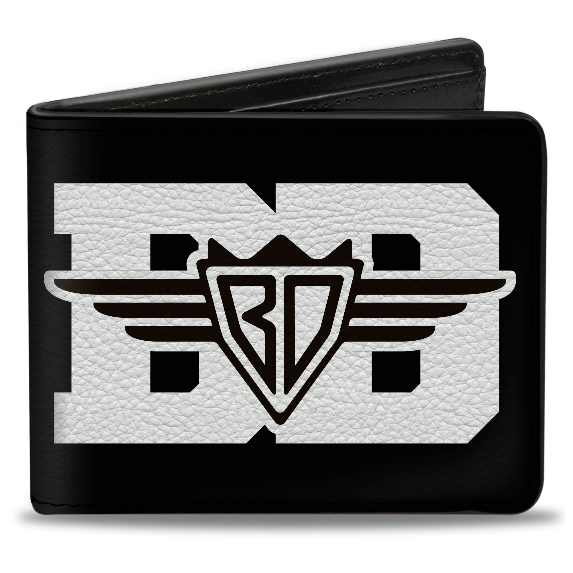 Bi-Fold Wallet - Buckle-Down BD Logo American Stripe Flag White Black Bi-Fold Wallets Buckle-Down