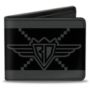 Bi-Fold Wallet - Buckle-Down BD Monogram2 Black Gray Bi-Fold Wallets Buckle-Down