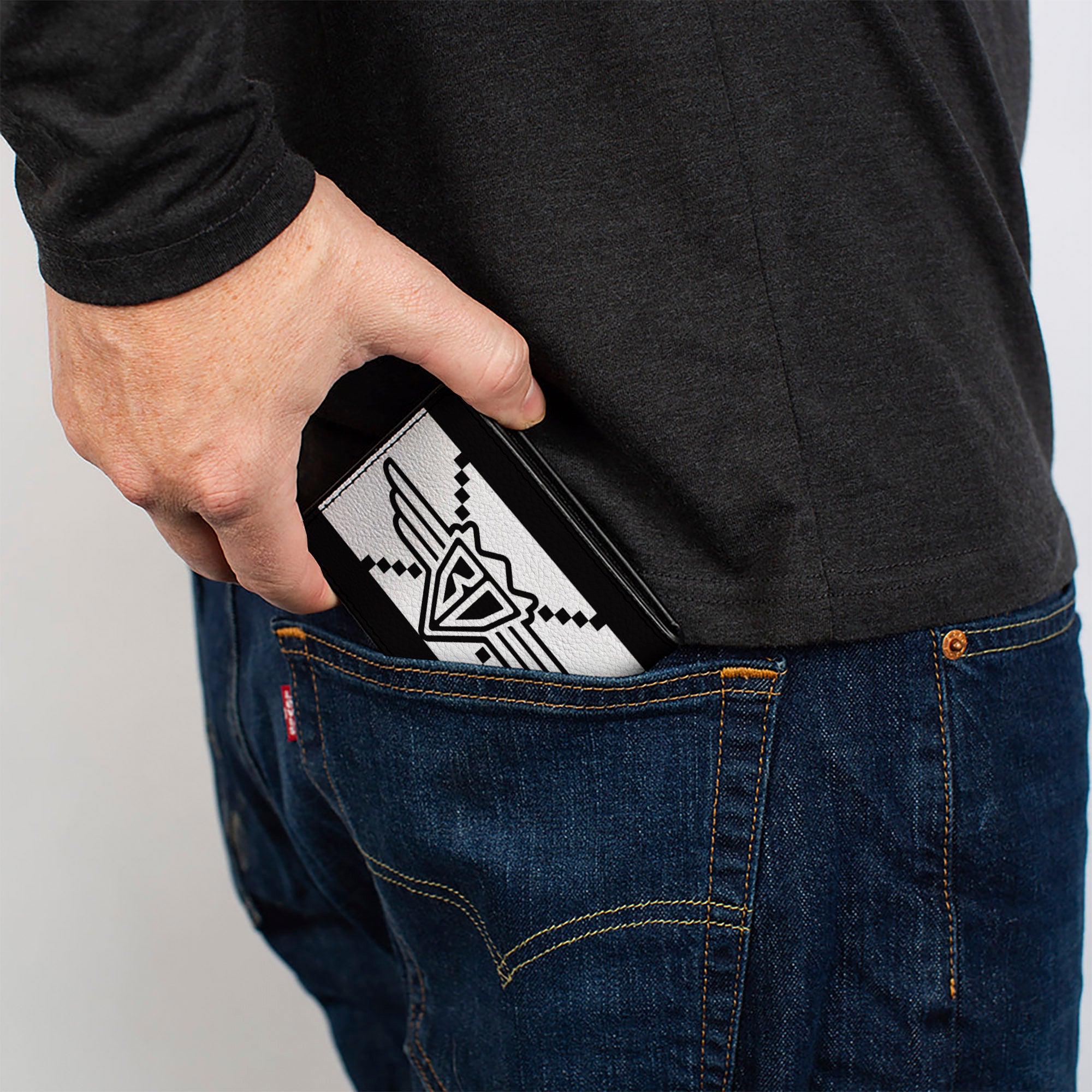 Bi-Fold Wallet - Buckle-Down BD Monogram2 White Black Bi-Fold Wallets Buckle-Down