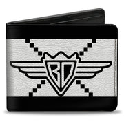 Bi-Fold Wallet - Buckle-Down BD Monogram2 White Black Bi-Fold Wallets Buckle-Down