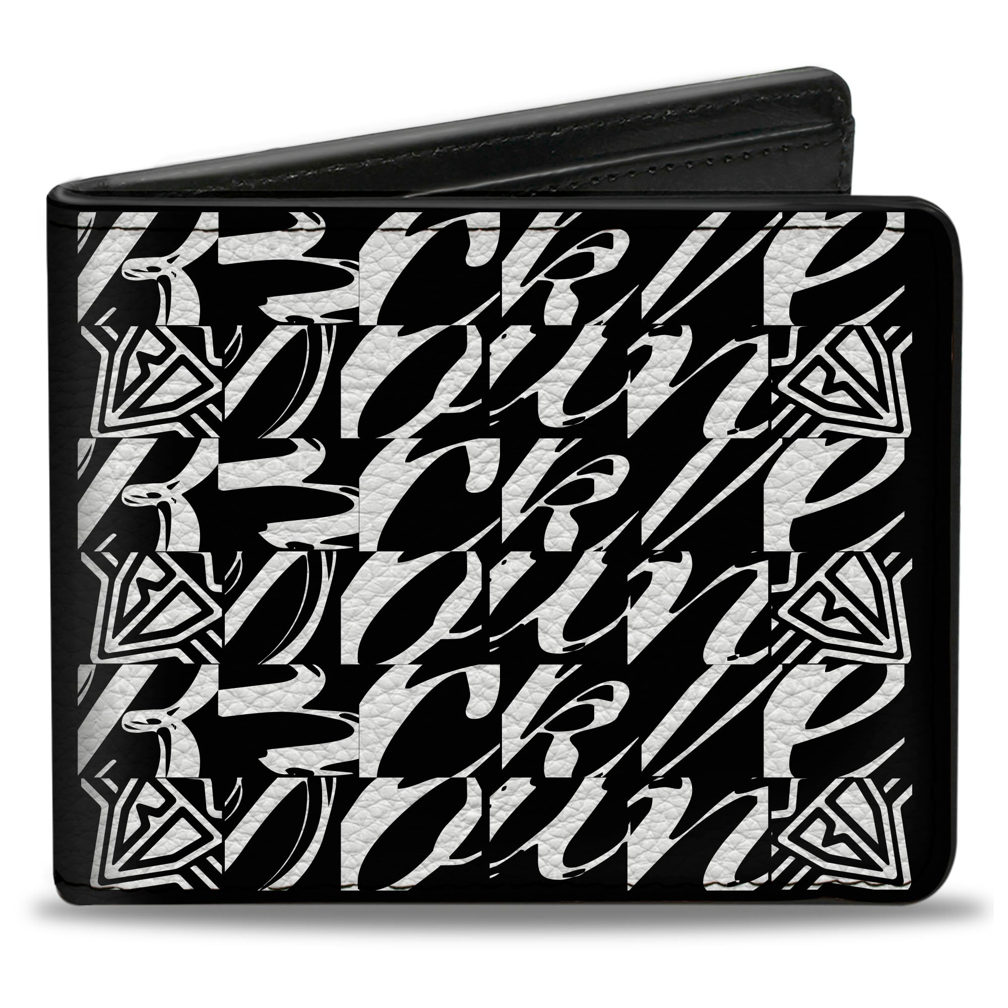 Bi-Fold Wallet - Buckle-Down BD Logo Buckle-Down Script Black White Bi-Fold Wallets Buckle-Down