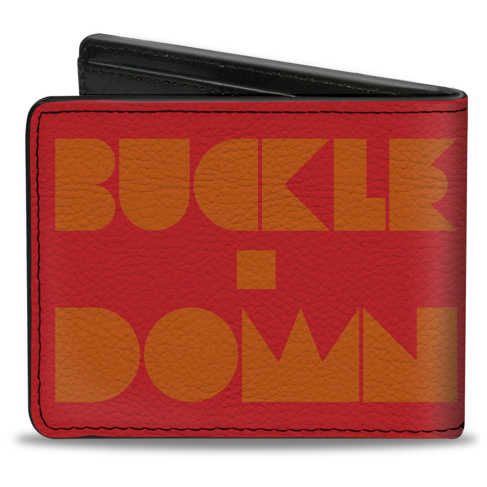 Bi-Fold Wallet - BUCKLE-DOWN Shapes Red Orange Bi-Fold Wallets Buckle-Down