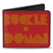 Bi-Fold Wallet - BUCKLE-DOWN Shapes Red Orange Bi-Fold Wallets Buckle-Down