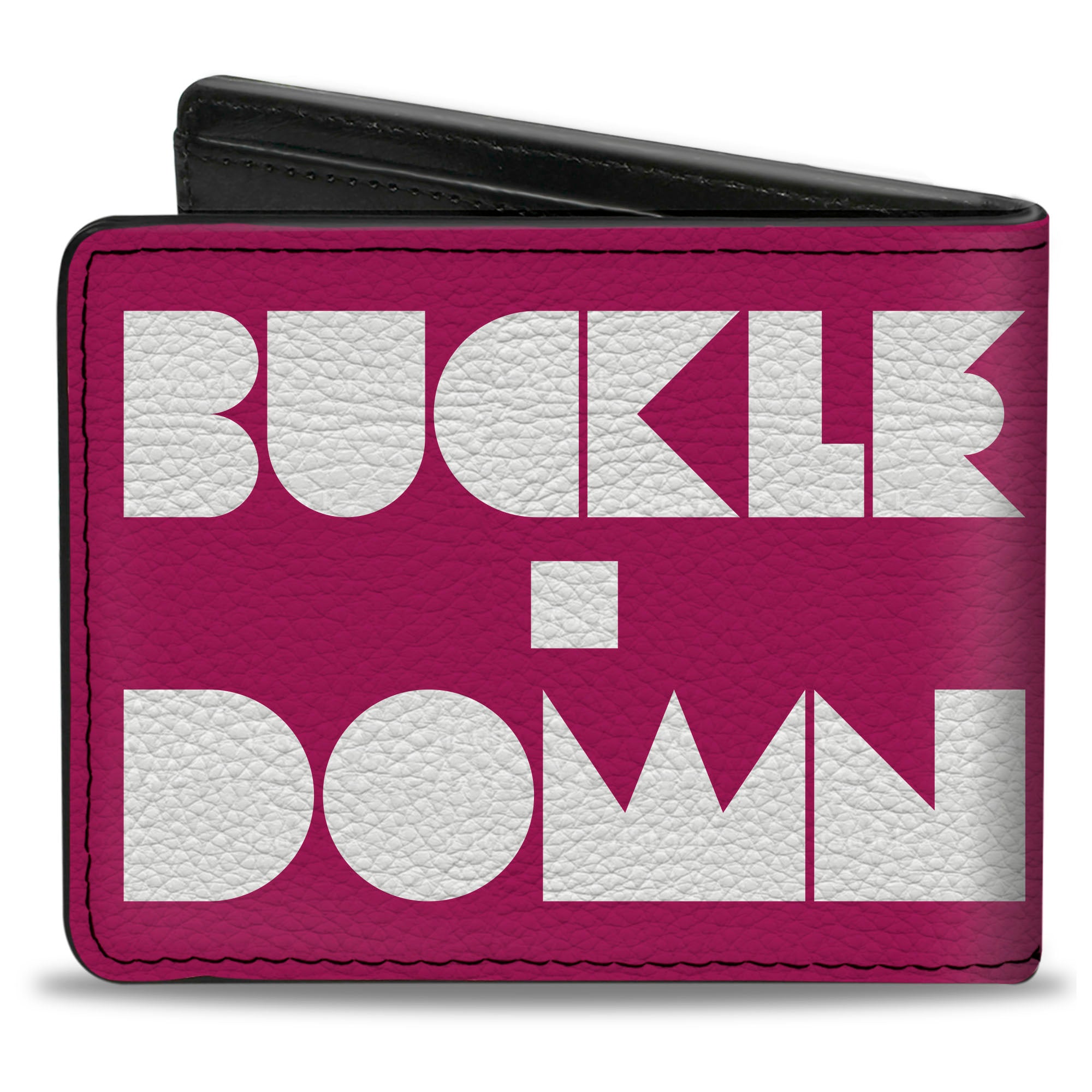 Bi-Fold Wallet - BUCKLE-DOWN Shapes Hot Pink White Bi-Fold Wallets Buckle-Down