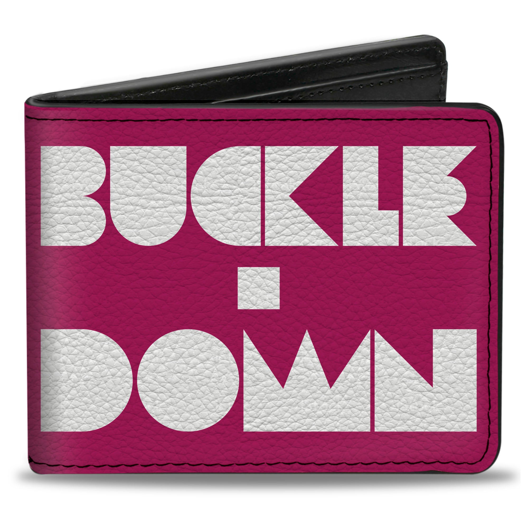 Bi-Fold Wallet - BUCKLE-DOWN Shapes Hot Pink White Bi-Fold Wallets Buckle-Down