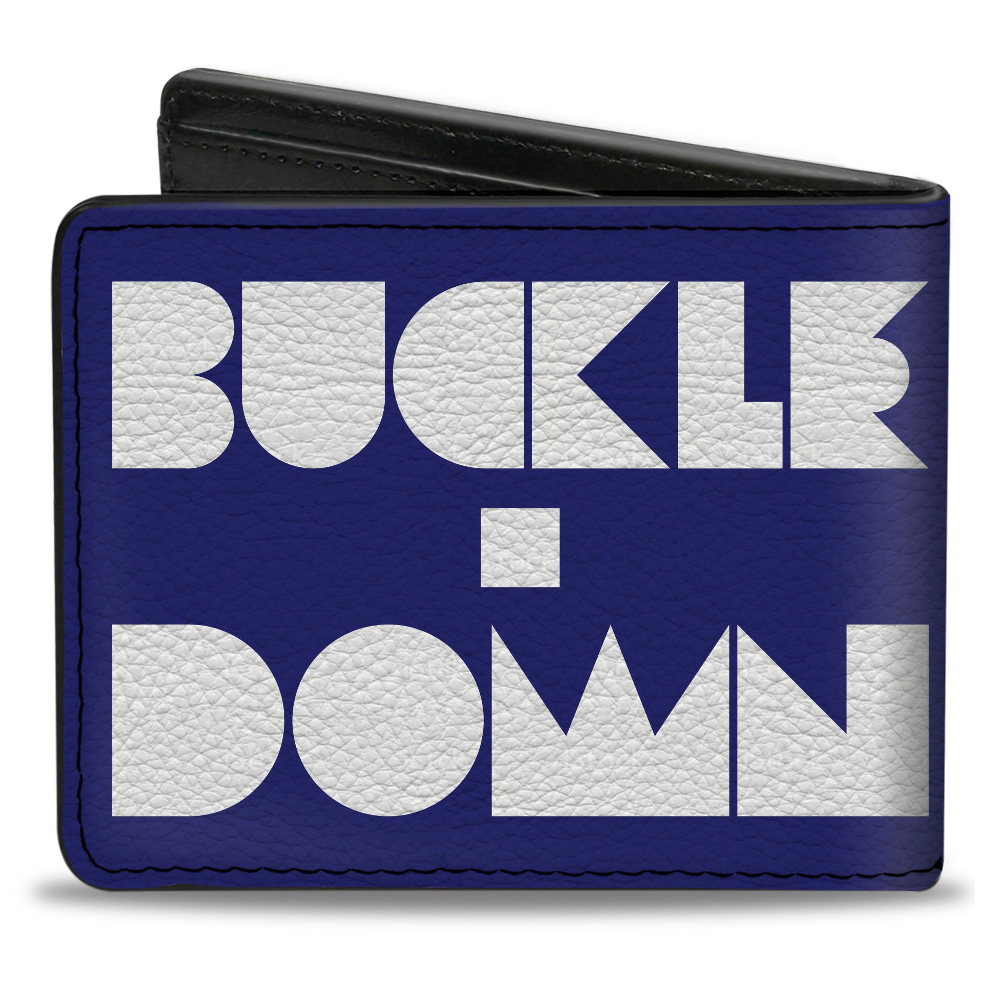 Bi-Fold Wallet - BUCKLE-DOWN Shapes Blue White Bi-Fold Wallets Buckle-Down