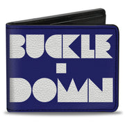 Bi-Fold Wallet - BUCKLE-DOWN Shapes Blue White Bi-Fold Wallets Buckle-Down