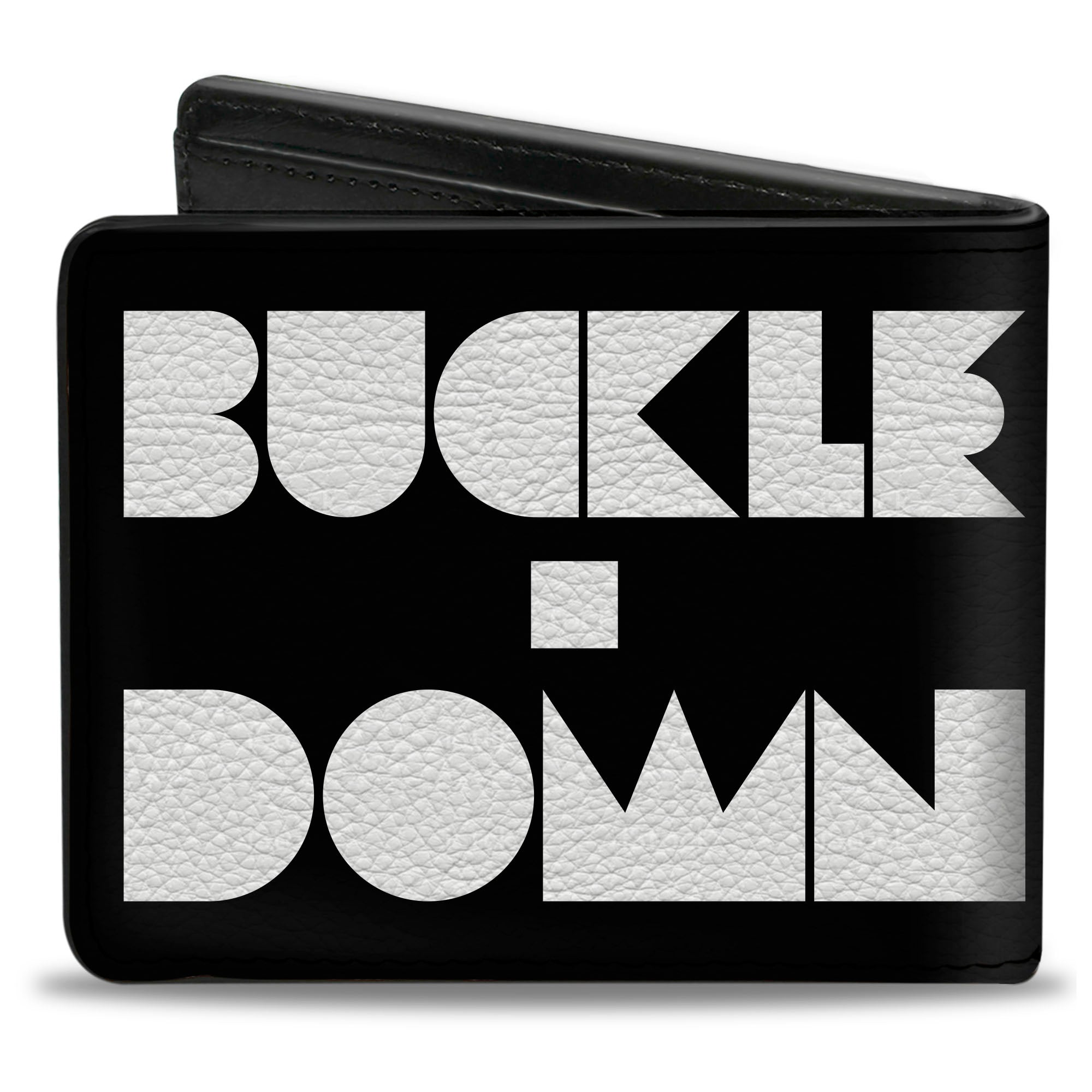 Bi-Fold Wallet - BUCKLE-DOWN Shapes Black White Bi-Fold Wallets Buckle-Down