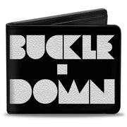Bi-Fold Wallet - BUCKLE-DOWN Shapes Black White Bi-Fold Wallets Buckle-Down