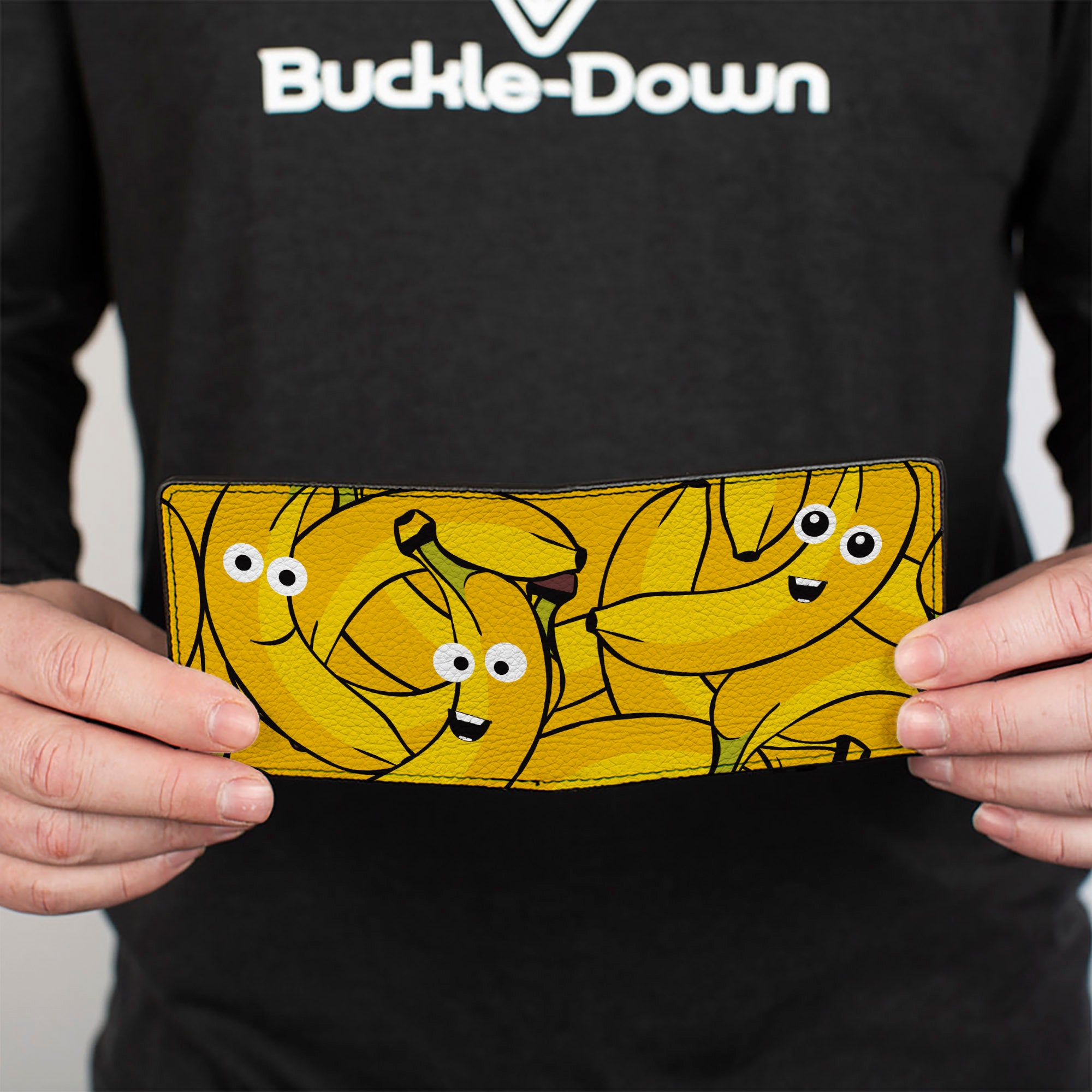 Bi-Fold Wallet - Bananas Stacked Cartoon Yellows Bi-Fold Wallets Buckle-Down
