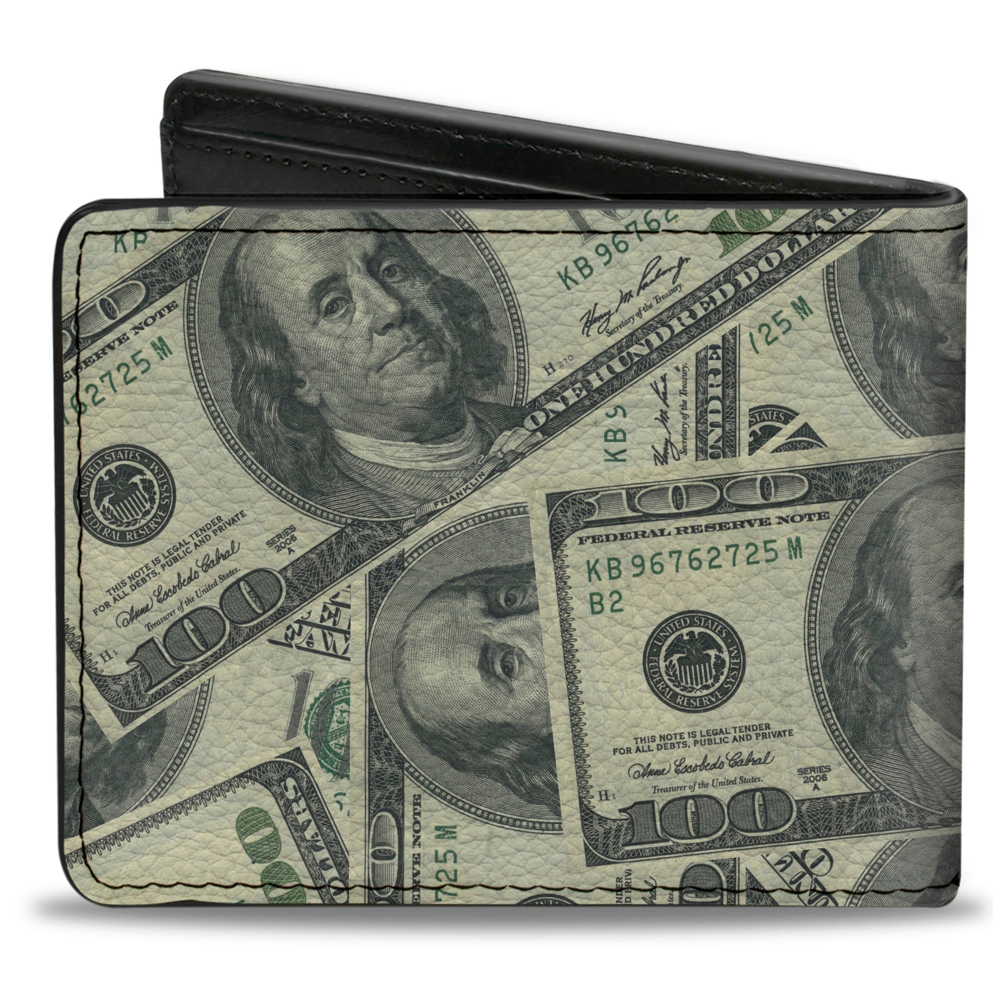 Bi-Fold Wallet - Benjamins2 Stacked Bi-Fold Wallets Buckle-Down
