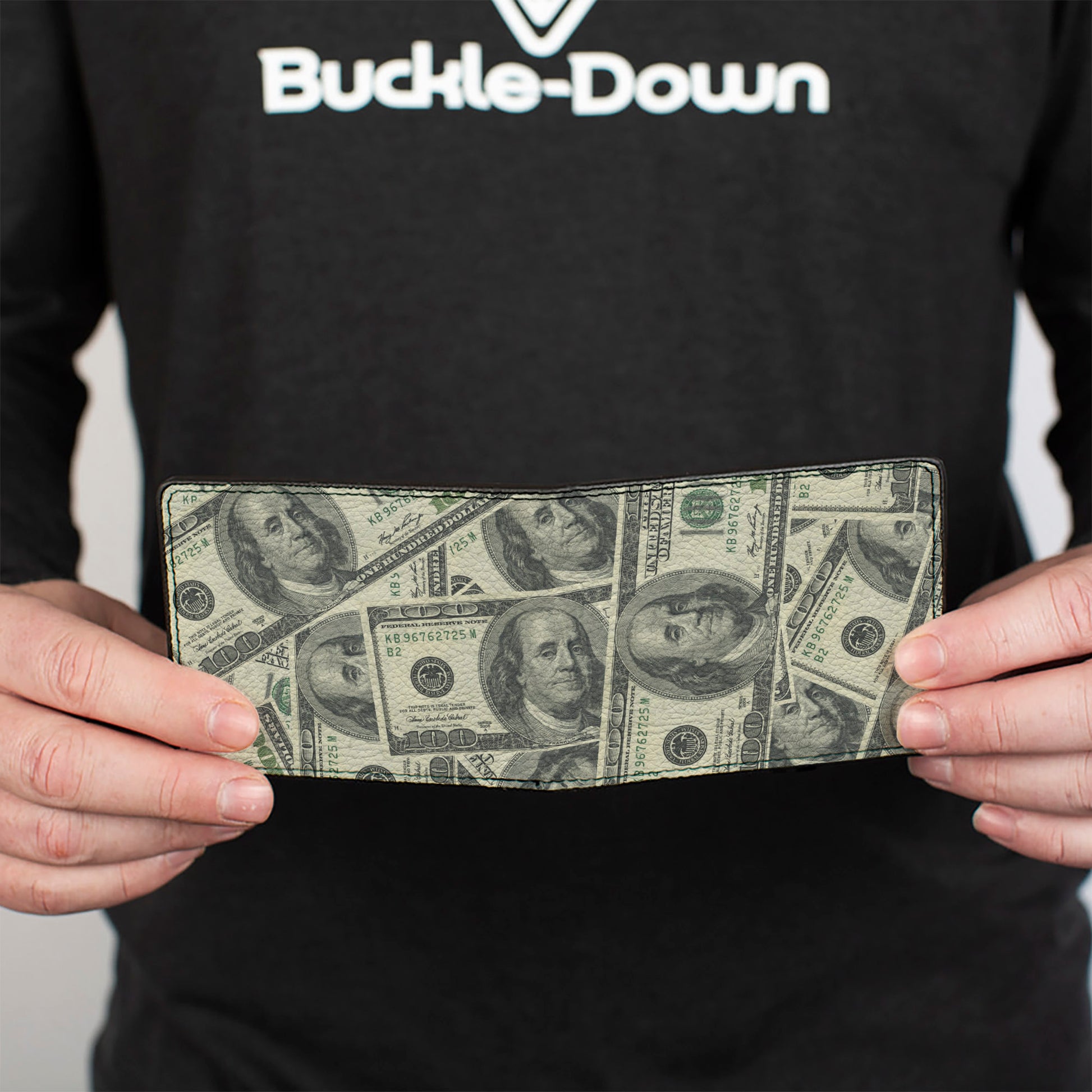 Bi-Fold Wallet - Benjamins2 Stacked Bi-Fold Wallets Buckle-Down