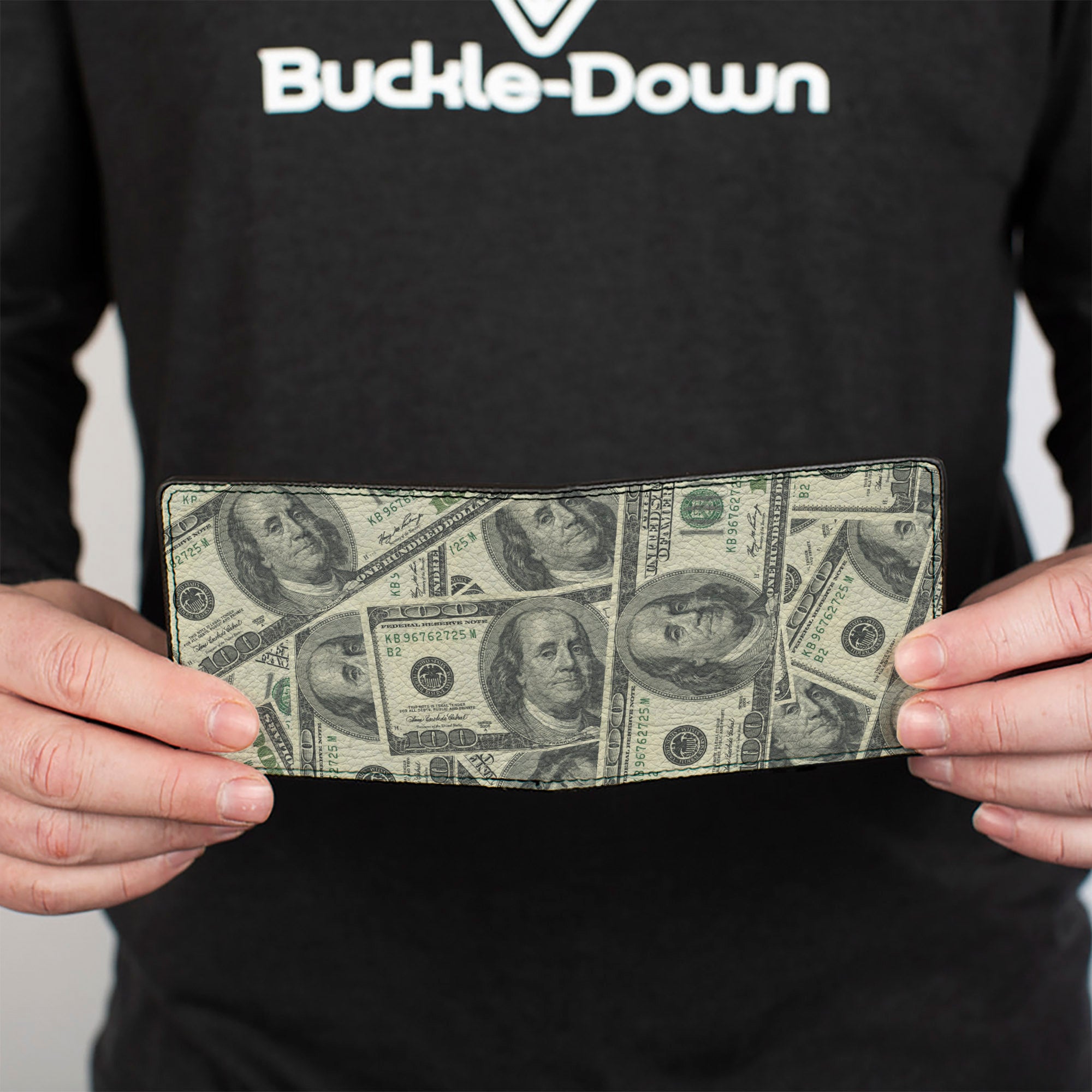 Bi-Fold Wallet - Benjamins2 Stacked Bi-Fold Wallets Buckle-Down
