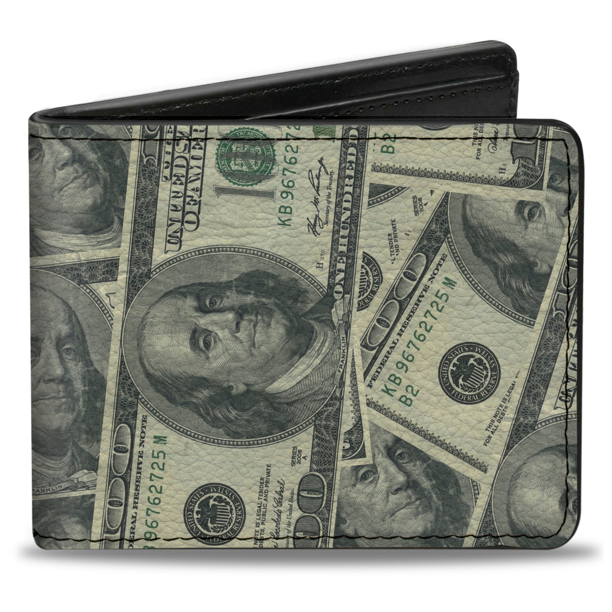 Bi-Fold Wallet - Benjamins2 Stacked Bi-Fold Wallets Buckle-Down