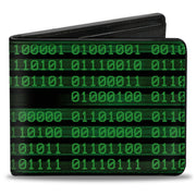 Bi-Fold Wallet - Binary Code Black Green Bi-Fold Wallets Buckle-Down