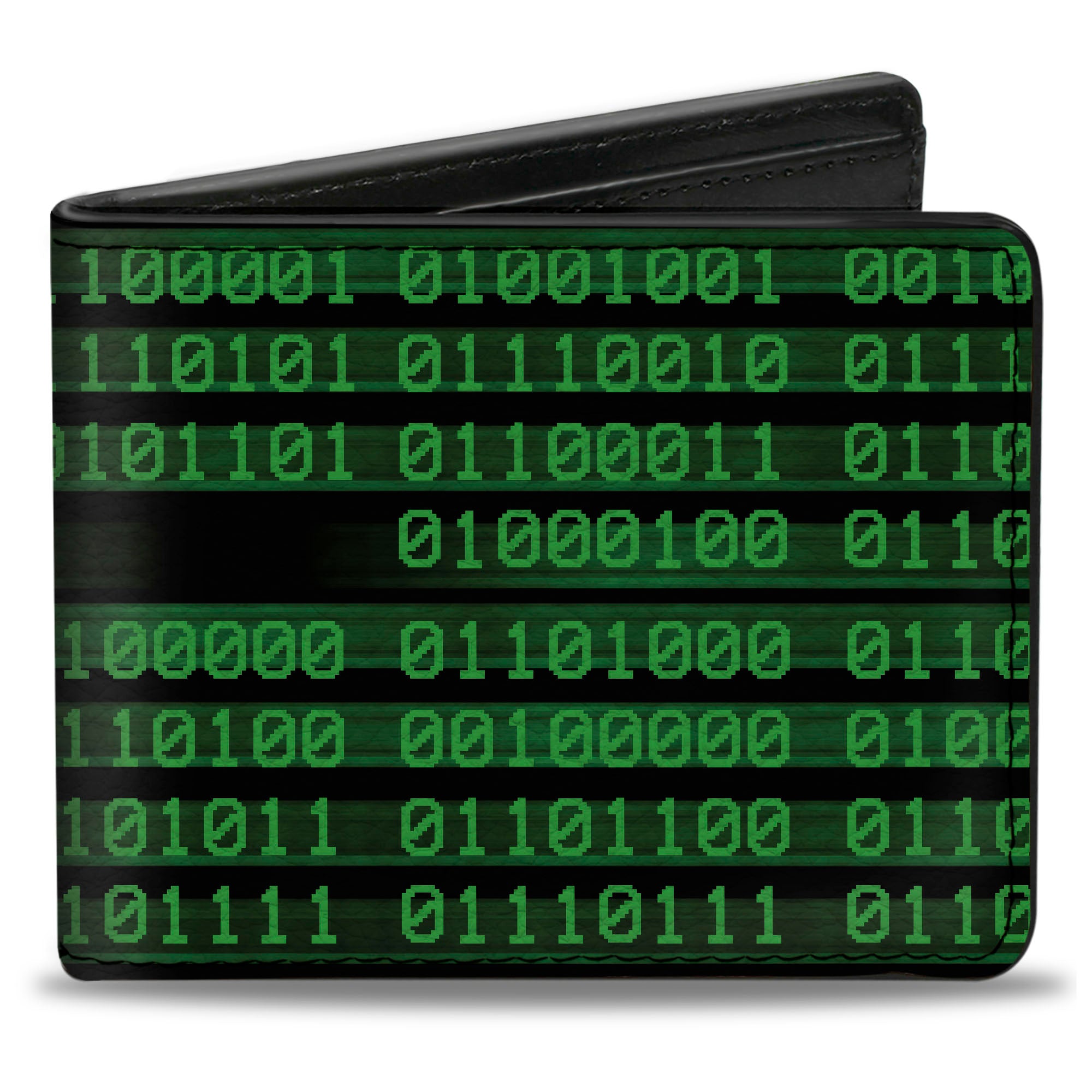 Bi-Fold Wallet - Binary Code Black Green Bi-Fold Wallets Buckle-Down